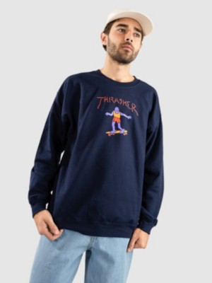 Thrasher hot sale sweatshirt blue